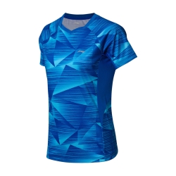 Футболка женская для бадминтона (синяя) Li-NING AAYN074-4