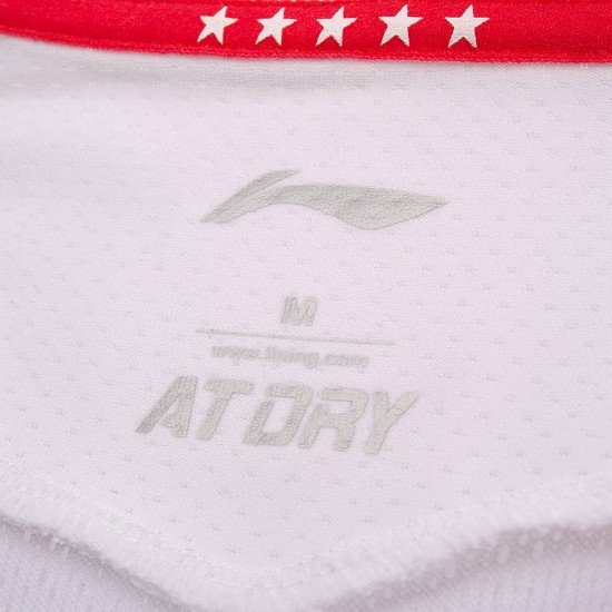 Футболка женская для бадминтона нац. сборной (белая/красн) Li-NING AAYN104-2
