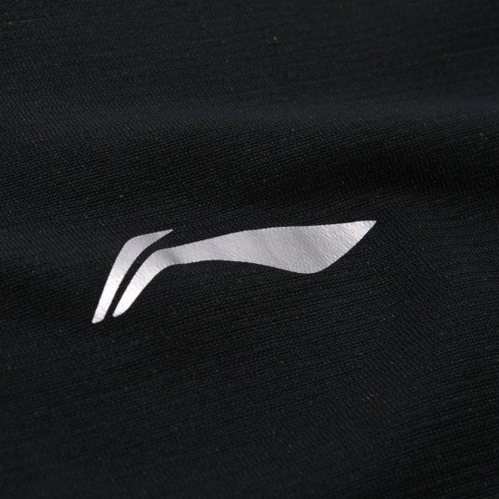Футболка мужская для бадминтона (черн флуорисцент-салатовый) Li-NING AAYN181-2
