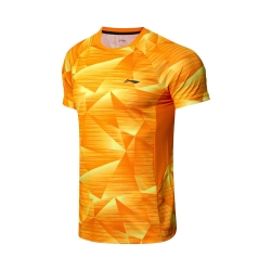 Футболка мужская для бадминтона (оранжевая) Li-NING AAYN259-2