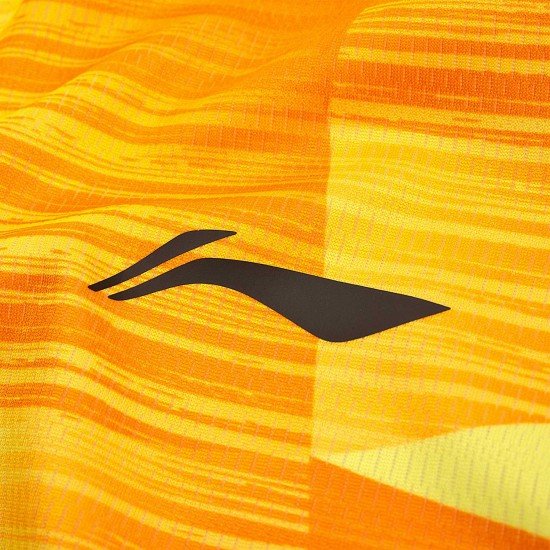 Футболка мужская для бадминтона (оранжевая) Li-NING AAYN259-2