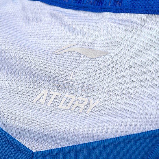 Футболка мужская для бадминтона (синяя) Li-NING AAYN259-4