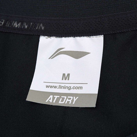 Футболка мужская для бадминтона Combat (черная) Li-NING AAYN309-1