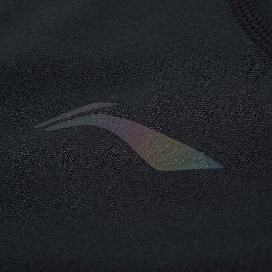 Футболка мужская для бадминтона Combat (черная) Li-NING AAYN309-1