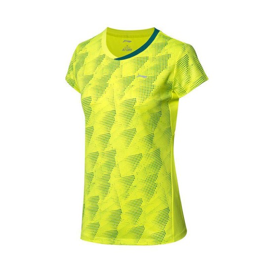 Футболка женская соревновательная (салатовая) Li-NING AAYP046-3