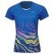 Футболка женская для бадминтона соревновательная (синяя) Li-NING AAYP056-1