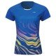 Футболка женская для бадминтона соревновательная (синяя) Li-NING AAYP056-1