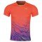 Футболка женская для бадминтона (оранжевая синяя) Li-NING AAYP056-2