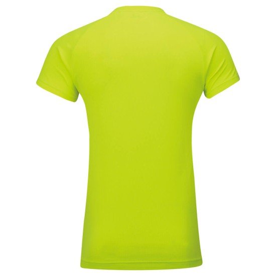 Футболка женская для бадминтона (салатовая синяя) Li-NING AAYP056-4