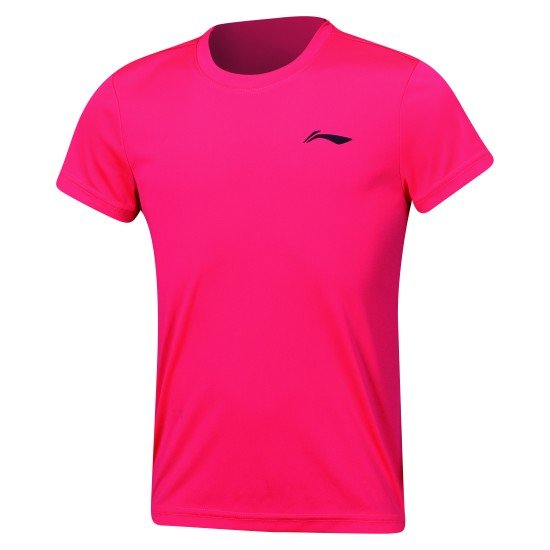 Футболка детская для бадминтона (красная) Li-NING AAYP068-3