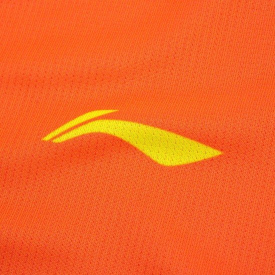 Футболка мужская для бадминтона (оранжевая синяя) Li-NING AAYP073-2