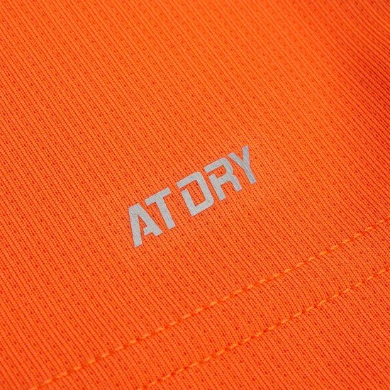 Футболка мужская для бадминтона (оранжевая синяя) Li-NING AAYP073-2
