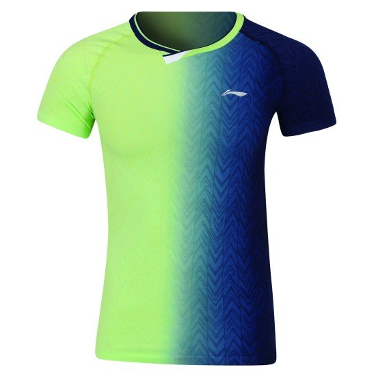 Футболка женская для бадминтона (салат/черн) Li-NING AAYP096-2