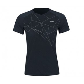 Футболка женская для бадминтона тансформер (черная) Li-NING AAYP134-1