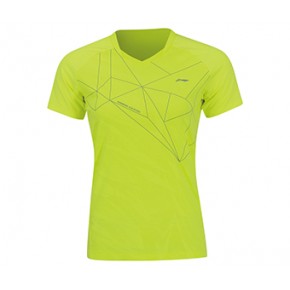 Футболка женская для бадминтона тансформер (салатовая) Li-NING AAYP134-2