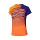 Футболка женская для бадминтона (оранж/син) Li-NING AAYP136-4