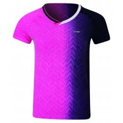 Футболка мужская для бадминтона  (роз/черн) Li-NING AAYP283-3