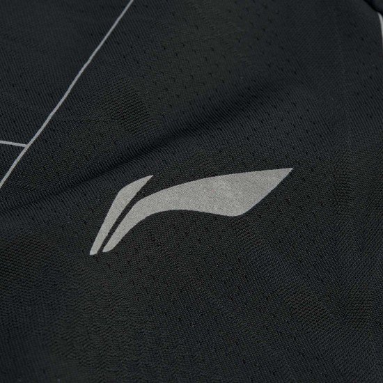 Футболка мужская для бадминтона тансформер  (черная) Li-NING AAYP315-1