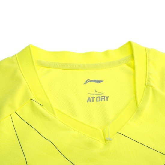 Футболка мужская для бадминтона тансформер (желтая) Li-NING AAYP315-2