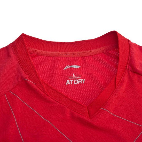 Футболка мужская для бадминтона тансформер  (красная) Li-NING AAYP315-4