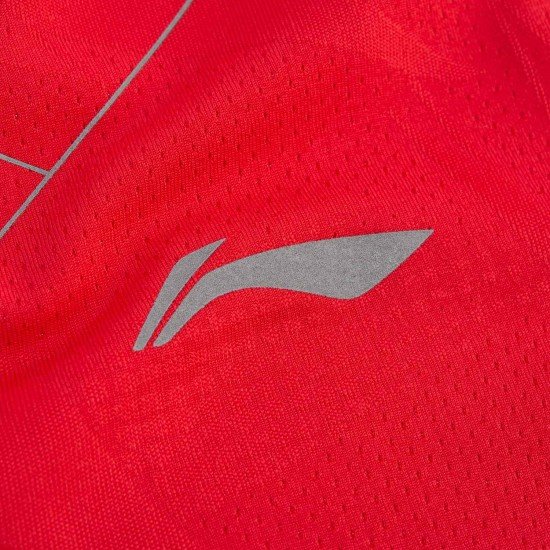 Футболка мужская для бадминтона тансформер  (красная) Li-NING AAYP315-4