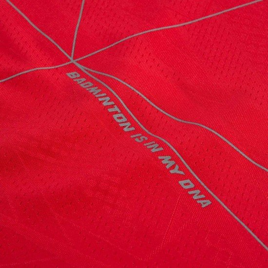Футболка мужская для бадминтона тансформер  (красная) Li-NING AAYP315-4