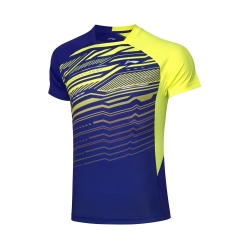 Футболка мужская для бадминтона соревновательная  (син/салат) Li-NING AAYP327-2
