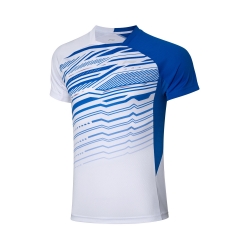 Футболка мужская для бадминтона соревновательная  (бел/син) Li-NING AAYP327-3