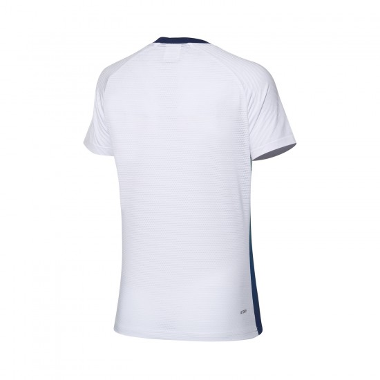 Футболка женская для бадминтона соревновательная (бел/син) Li-NING AAYQ084-1