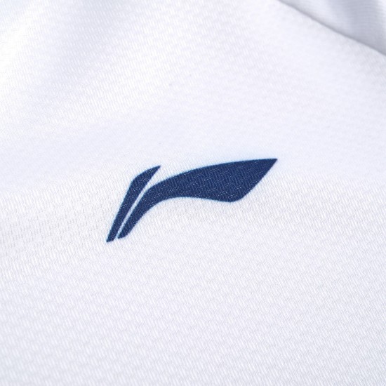 Футболка женская для бадминтона соревновательная (бел/син) Li-NING AAYQ084-1