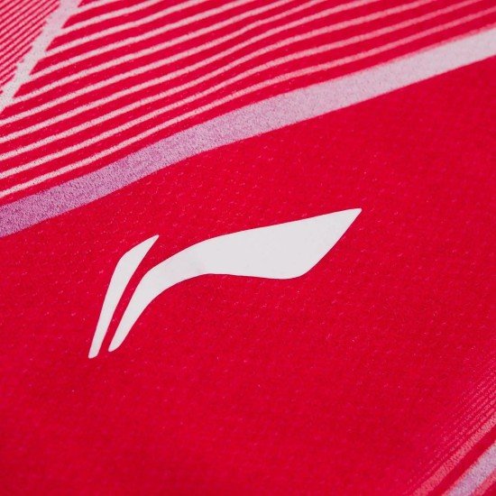 Футболка женская для бадминтона (красная) Li-NING AAYQ134-2