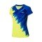 Футболка женская для бадминтона (синяя/салатовая) Li-NING  AAYR196-2