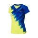 Футболка женская для бадминтона (синяя/салатовая) Li-NING  AAYR196-2