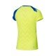 Футболка женская для бадминтона (синяя/салатовая) Li-NING  AAYR196-2