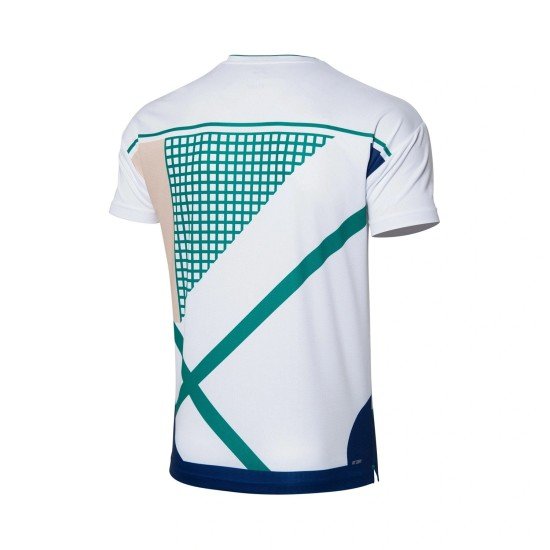 Футболка мужская для бадминтона (белая с узором) Li-NING AAYR201-2