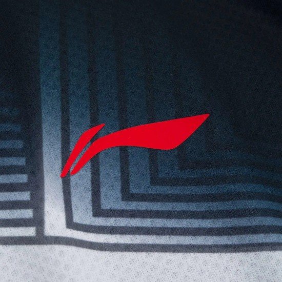 Футболка мужская для бадминтона соревновательная  (белая/черная) Li-NING AAYR377-1