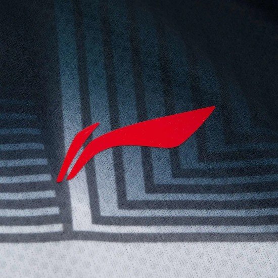 Футболка женская для бадминтона для соревнований (бело/черная) Li-NING AAYR378-1