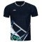 Футболка мужская для бадминтона (черная с узором) Li-NING AAYR385-2