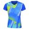 Футболка женская для бадминтона соревновательная  (синяя) Li-NING AAYS064-2