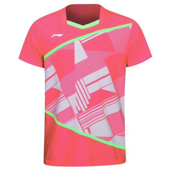Футболка детская  для бадминтона (розовая) Li-NING AAYT070-2