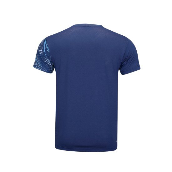 Футболка мужская для бадминтона соревновательная  (синяя) Li-NING AAYT585-4
