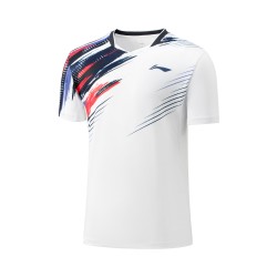 Футболка мужская для бадминтона (белая) Li-NING AAYV025-2