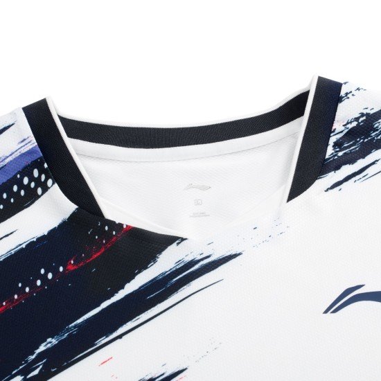 Футболка мужская для бадминтона (белая) Li-NING AAYV025-2