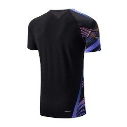 Футболка мужская для бадминтона соревновательная (черная) Li-NING AAYV165-1