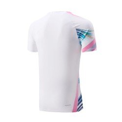 Футболка мужская для бадминтона соревновательная (белая) Li-NING AAYV165-2