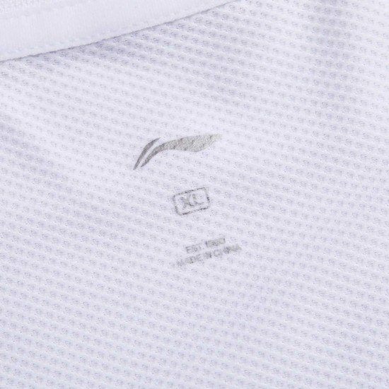 Футболка мужская для бадминтона соревновательная (белая) Li-NING AAYV165-2