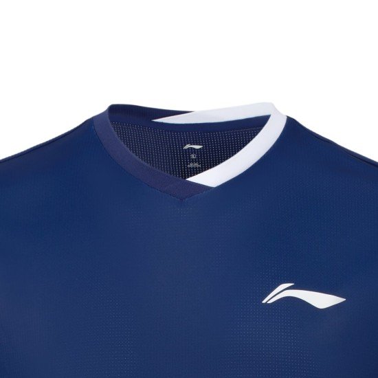 Футболка мужская для бадминтона (сине-фиолетовая) Li-NING AAYW051-3