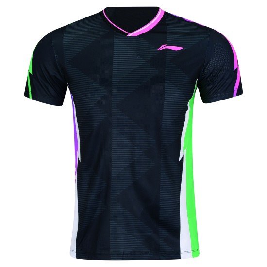 Футболка мужская для бадминтона (черная) Li-NING AAYW059-1