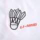 Футболка мужская для бадминтона тренировочная с принтом (белая) Li-NING AHSQ533-1