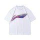 Футболка мужская для бадминтона с принтом (белая) Li-NING AHSR055-1